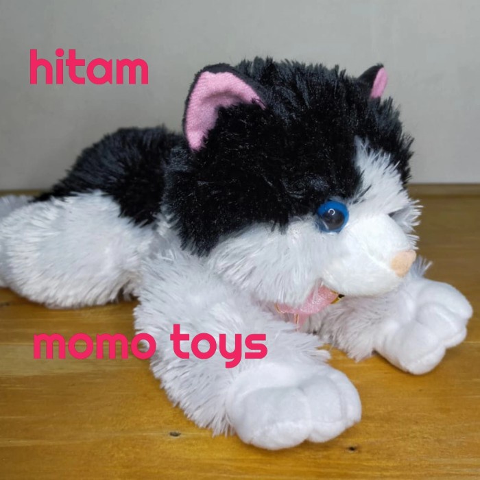 BONEKA KUCING LAYING CAT BULU RASFUR HALUS LUCU - Merah Muda