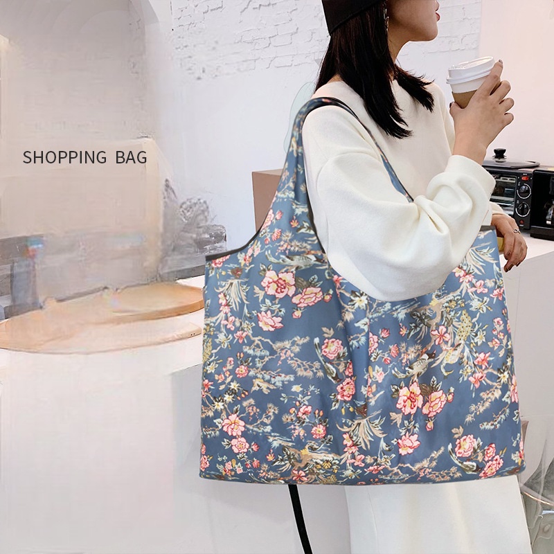 Flower shopping Bag Lipat Motif  Kantong Belanja Lipat Motif   Tas Lipat