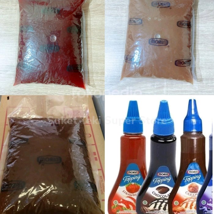 

Morin Topping Coklat Caramel Strawberry Refill 2kg HEMAT Pack Pabrik - Caramel