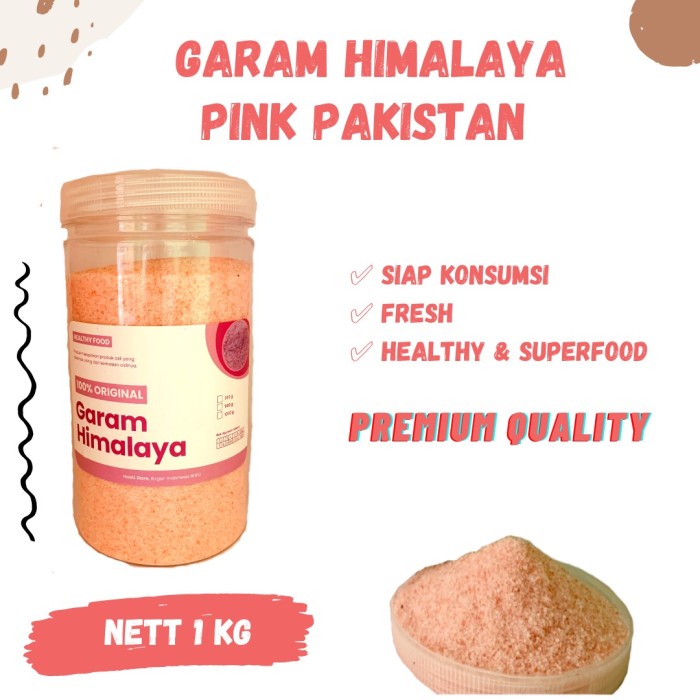 

New Produk Termurah Garam Himalaya Salt 1kg Himalayan Salt Pink Natural Himalaya Garam Him