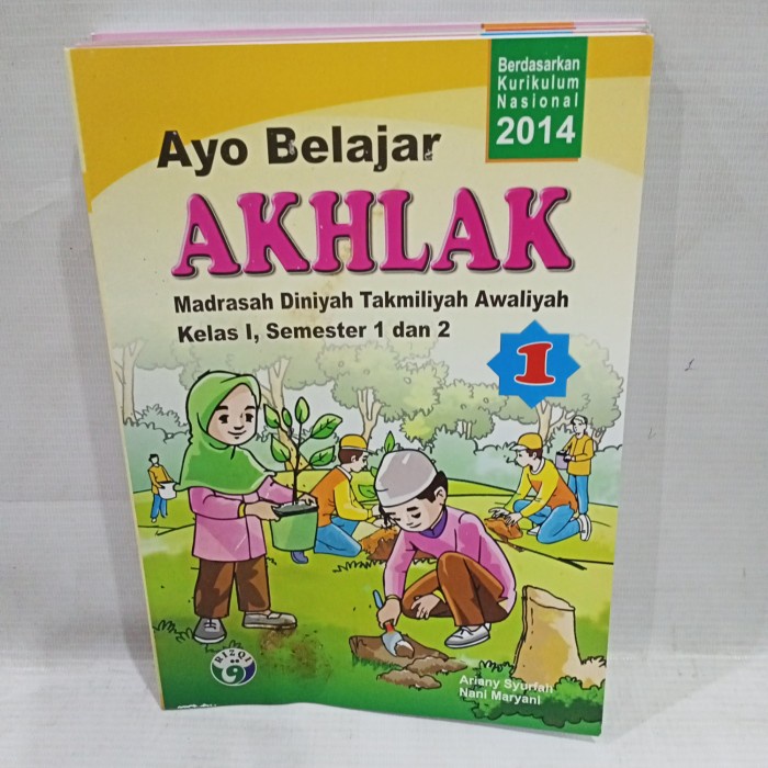 buku ayo belajar akhlak kelas 1 mdta