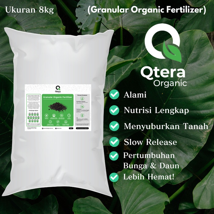 New QTERABIO Granular Organic Fertilizer Pupuk Organik Tanaman NPK 8Kg