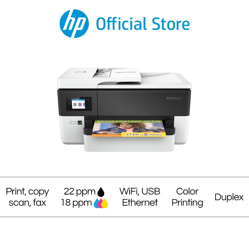 TEST LISTING ONLYHP OfficeJet Pro 7720 AiO A3 Printer / Color / Print Scan Copy Fax / Wifi