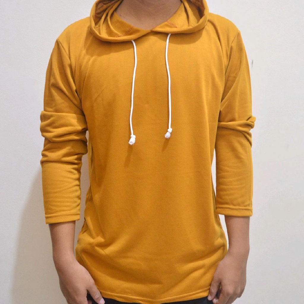 kaos hoodie lengan panjang polos / hoodie tangan panjang terlaris