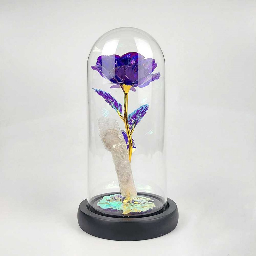 [READY STOK] Bunga Mawar Lampu LED Dekorasi Black Illumination Ungu Original Berkualitas NAIM