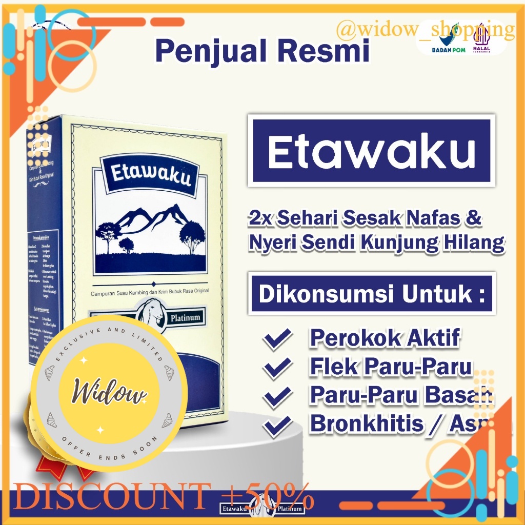 

Susu Etawaakuu Plaatiinuumm - Penyembuhan Terapi Pernafasan Asma Bronkhitis Perokok Aktif Paru-Paru Hitam & Basah Original Store