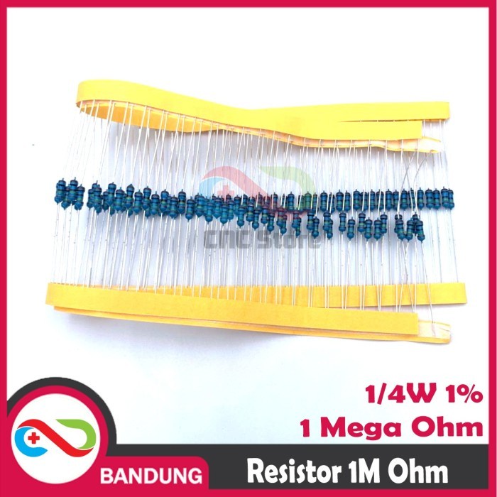 10X RESISTOR 1 M MEGA OHM 1/4W METAL FILM