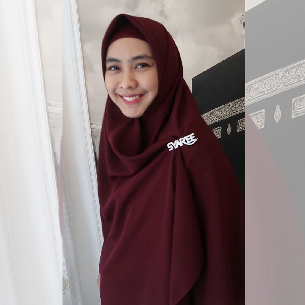 Alifa 150 | BEST SELLER ORIGINAL Jilbab Segi Empat Syari Hijab Syar i Neci Panjang Lebar Jumbo Tebal