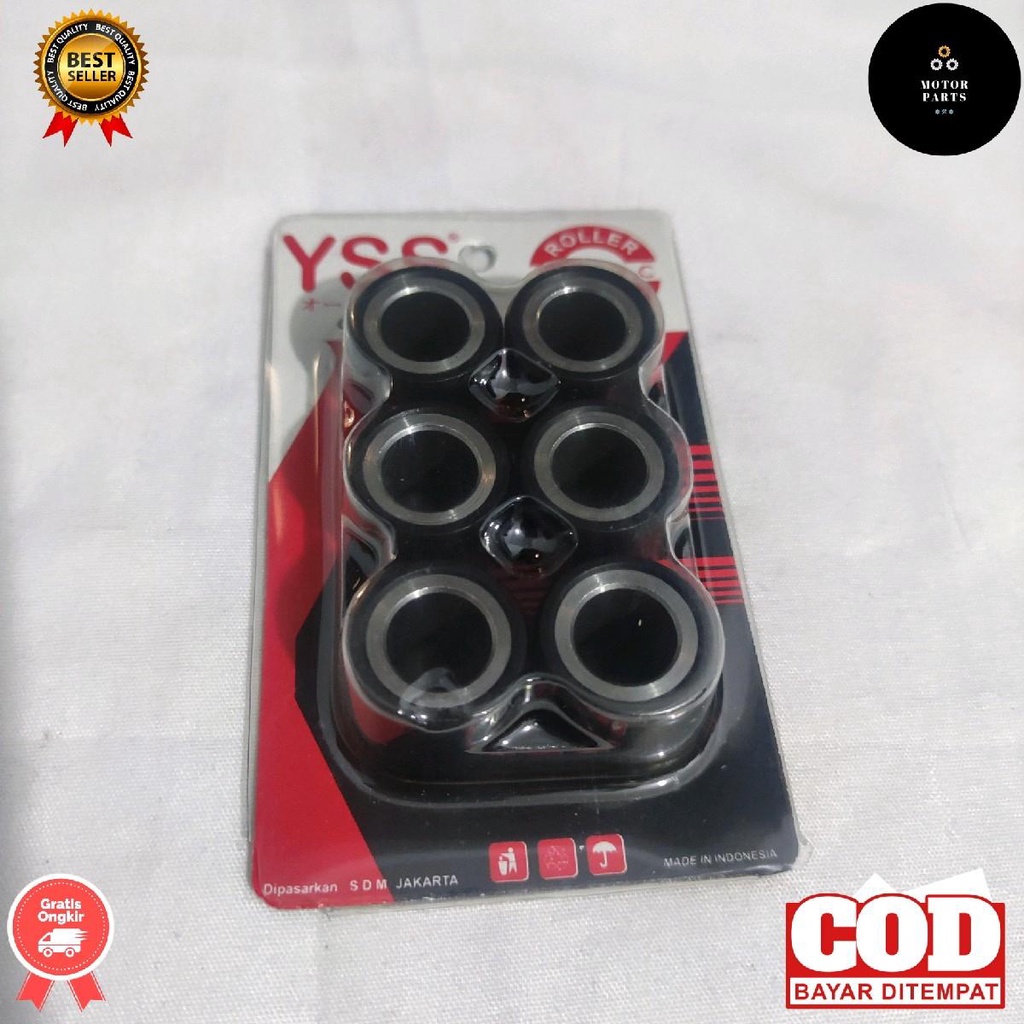 Honda (Genio - Beat Deluxe/LED/Street New/Scoopy Esp New) Roller YSS 15 Gram 1 Set Isi 6 Butir Motor