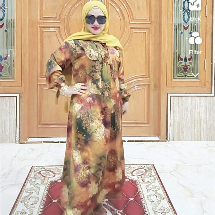GAMIS MIDI SILK ARMANI BAHAN ARMANI SILK