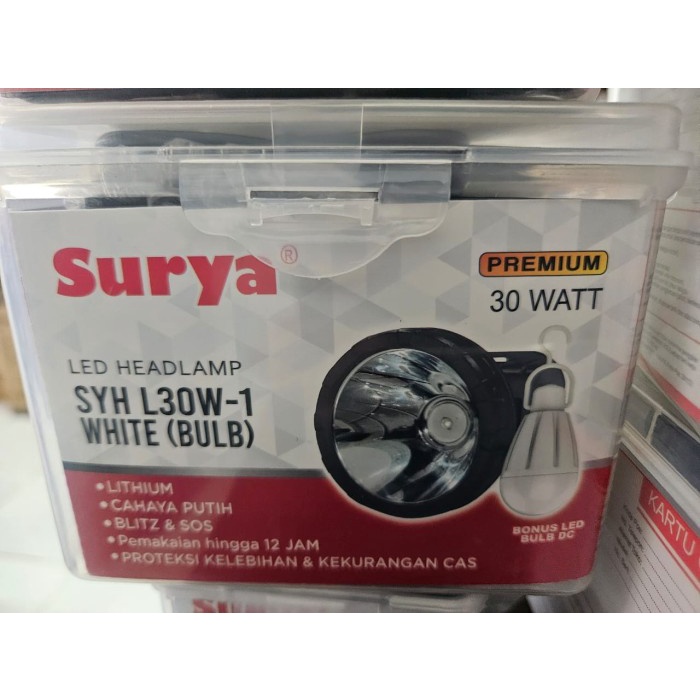 Senter Kepala Surya SYH L 305 S 30 Watt free lampu LED Surya SYH L305S