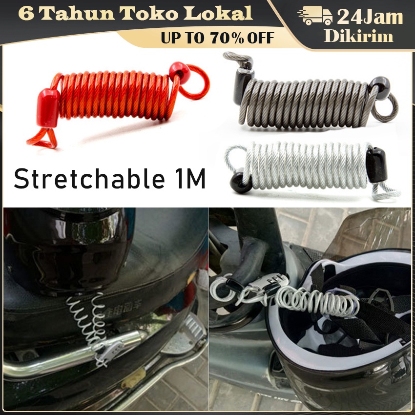 Kunci Gembok Kode Angka Tali Baja Sepeda Koper Helm Motor Anti Maling