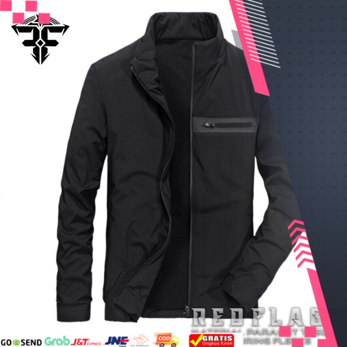 100% ORI Jaket Motor Pria Distro Terbaru Jaket Cowok Touring Bahan Tebal Anti Air Dan Angin Jaket Mu