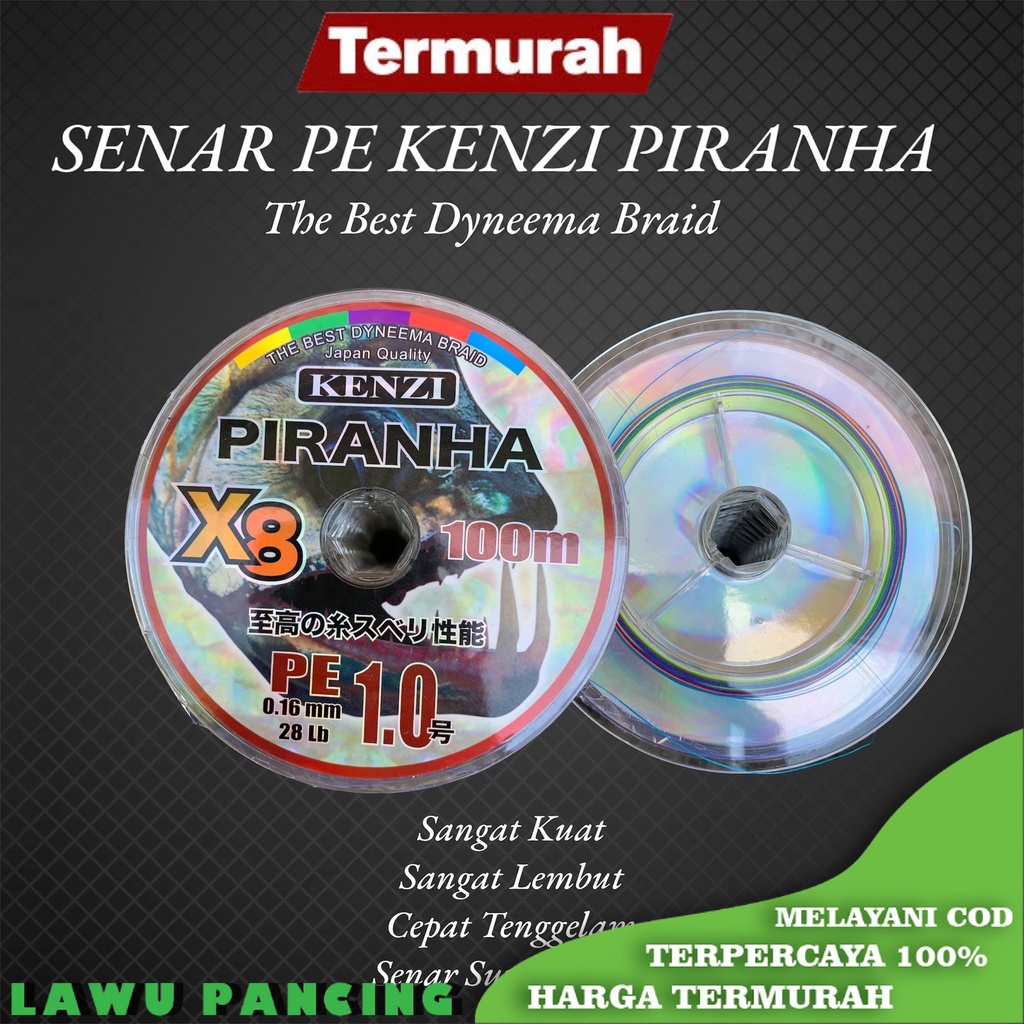 Senar Pancing Benang PE KENZI PIRANHA x8 100m