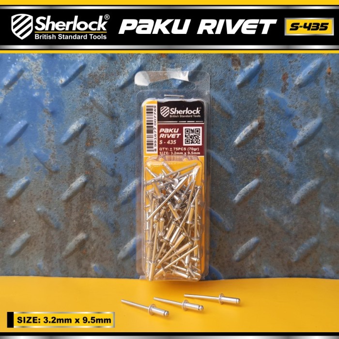 PAKU RIVET RIPET S435 MIKA SHERLOCK (+-75 pcs)