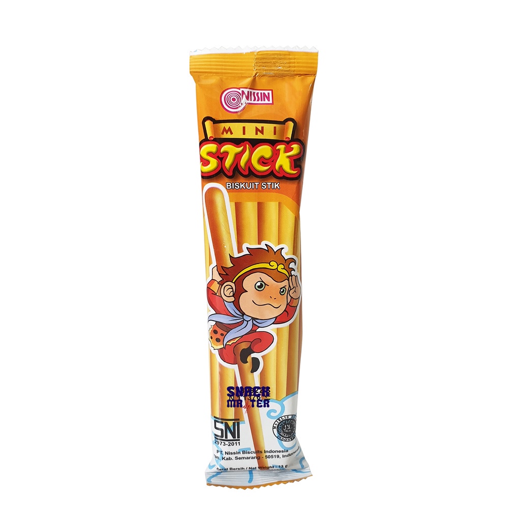 

Nissin Mini Stick Biskuit Stick Kera Sakti - Netto 10 gr.