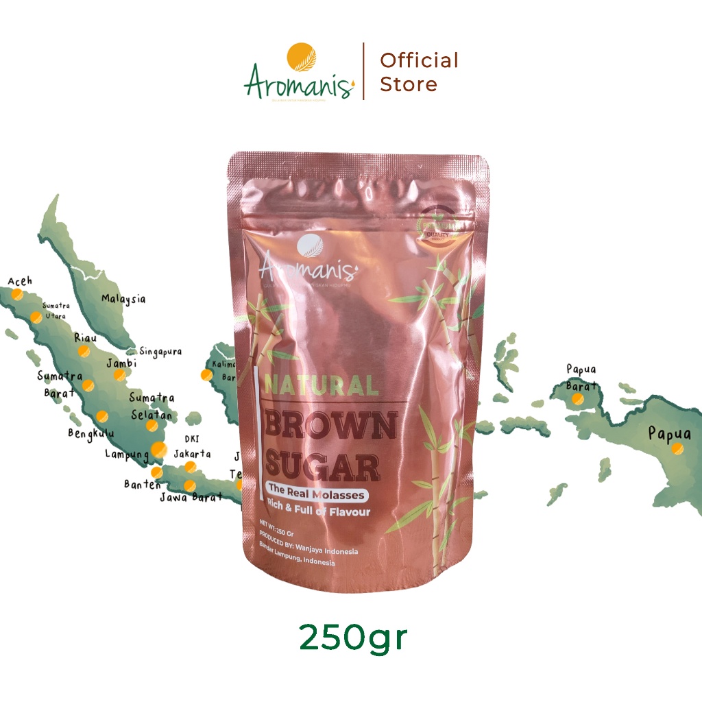 

AROMANIS NATURAL BROWN SUGAR 250GR / GULA MERAH TEBU MOLASSES