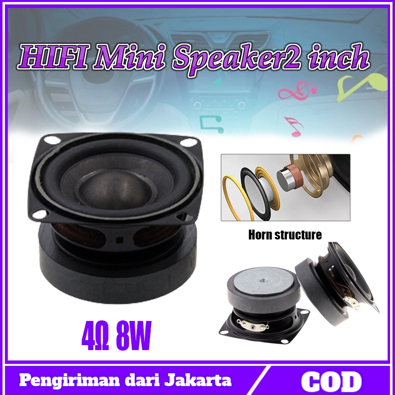 HIFI Mini Speaker 2 Inch Subwoofer Bass 4 Ohm 8 Watt High Power Mid-woofer Super Low Bass Magnet for Home Theater