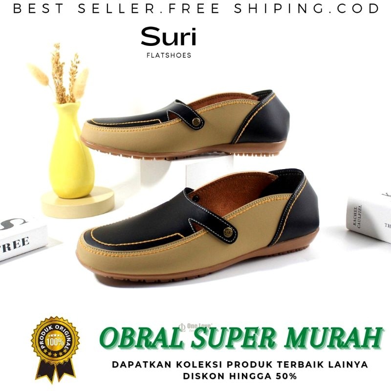11.11 BRAND SALE Sepatu Flatshoes Wanita Casual Simple One Love Original Branded Sepatu Cewek Kulit 