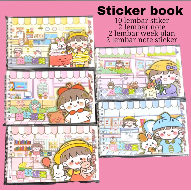 

STICKER BOOK VIRAL - STIKER BUKU WASHI KARAKTER 2D MOMO / NONO KOREAN CUTE AESTHETIC
