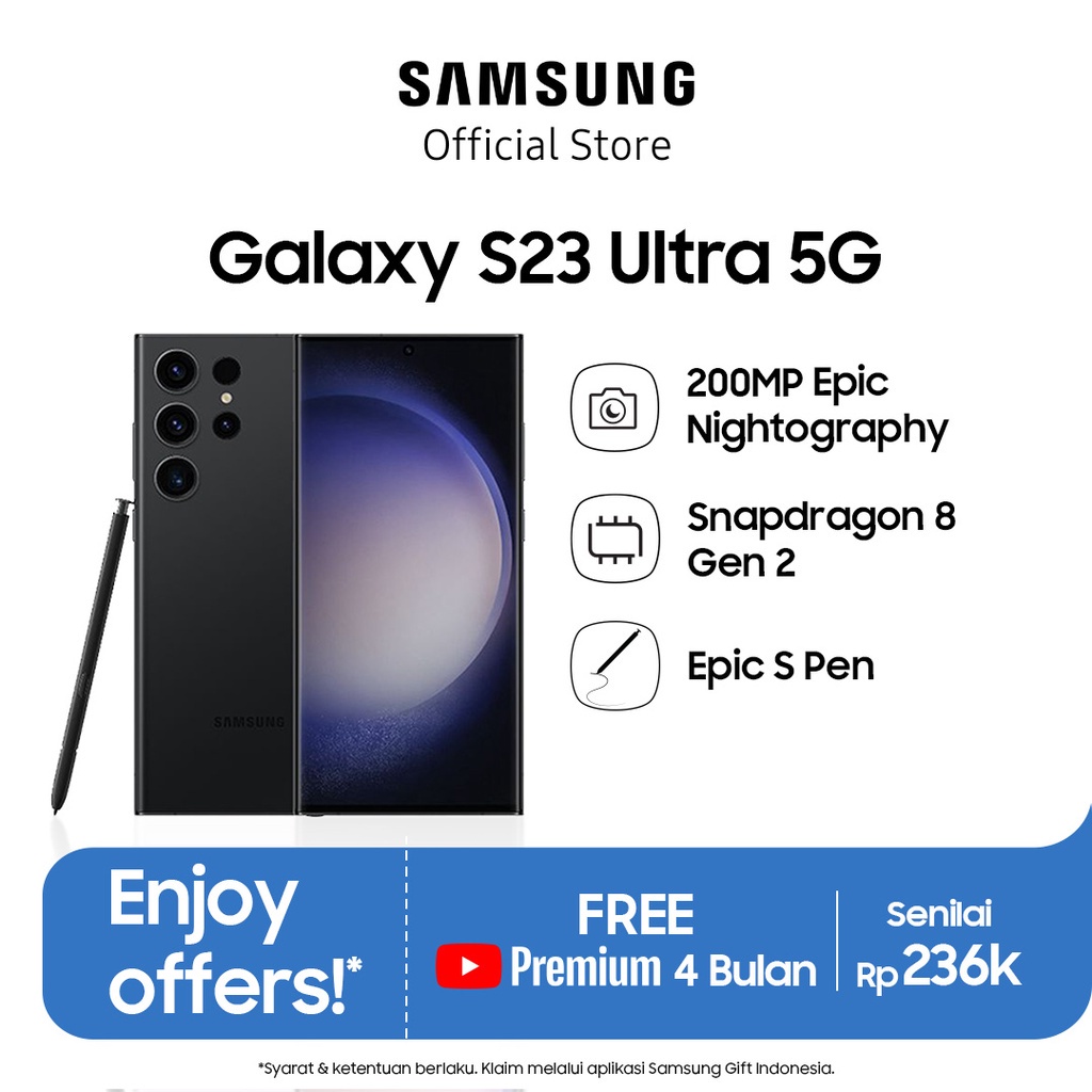 Samsung Galaxy S23 Ultra 5G 12GB/512GB - Phantom Black