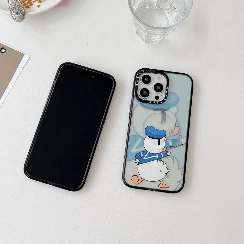 CASETIFY little red book Cartoon Donald Duck Apple 15promax couple magnetic phone case 13/14