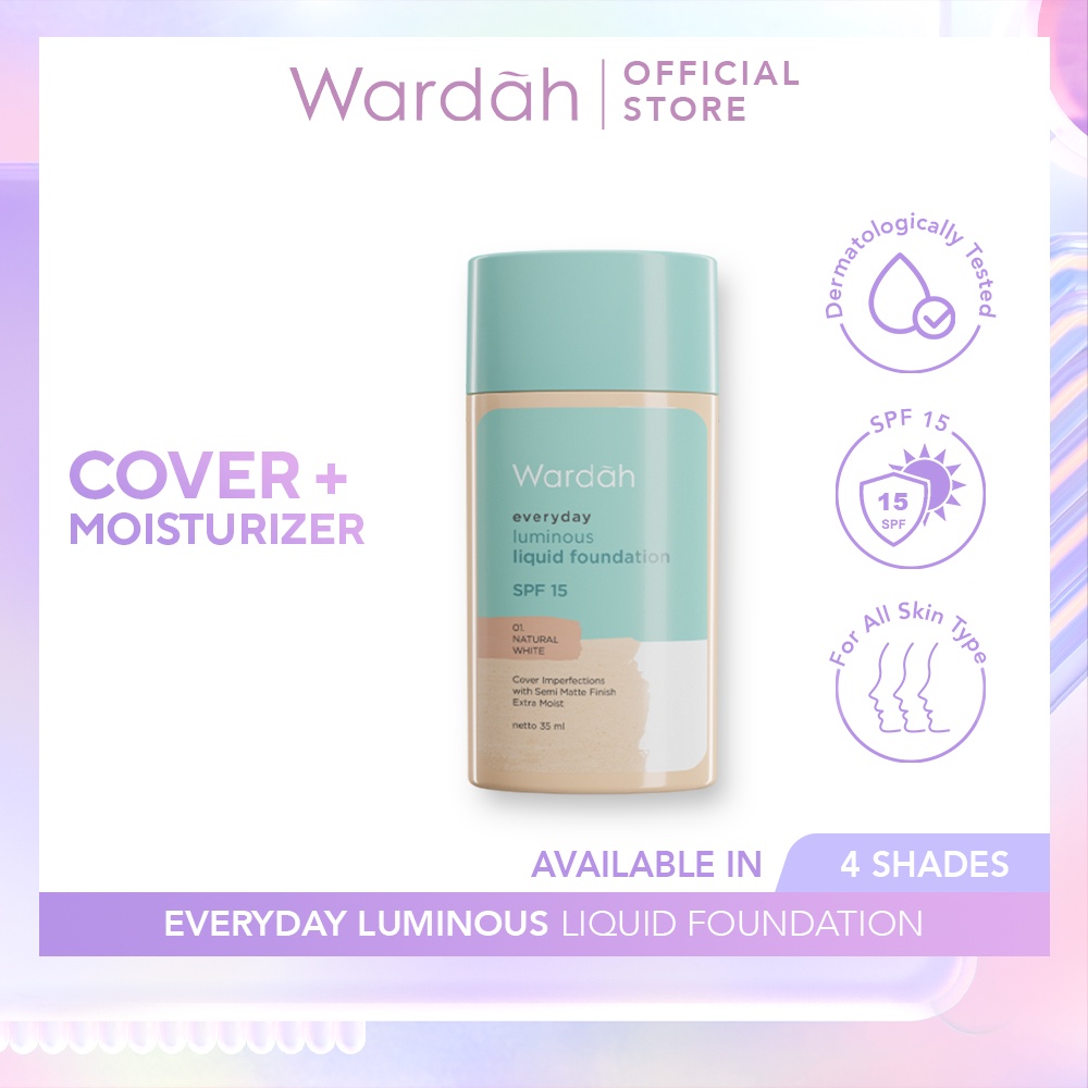Wardah Everyday Luminous Liquid Foundation - Alas Bedak Cair Dengan Hasil Matte Natural