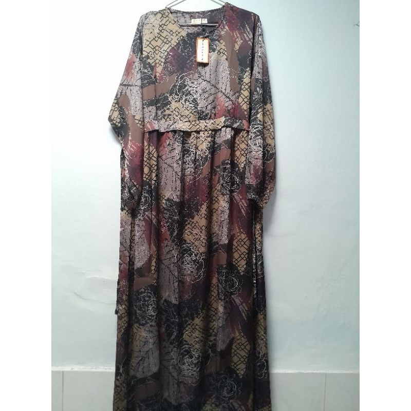 Gamis armany Brown by Azalia Hijab