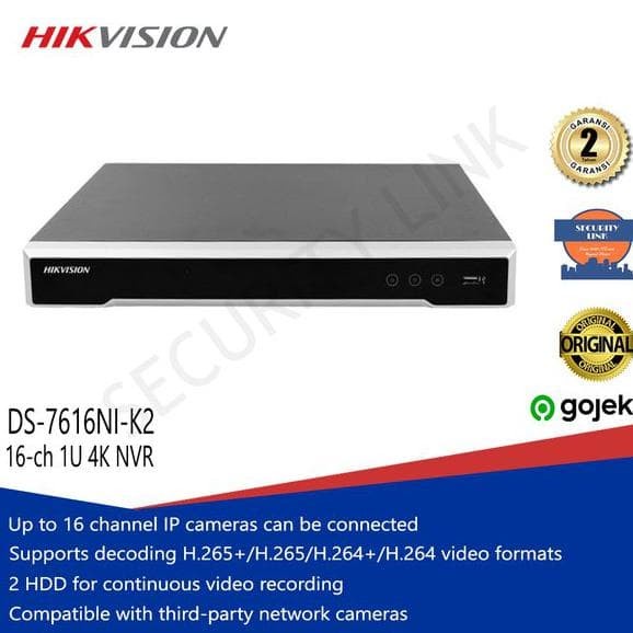 NVR 16 CH HikvisionVISION DS-7616NI-K2