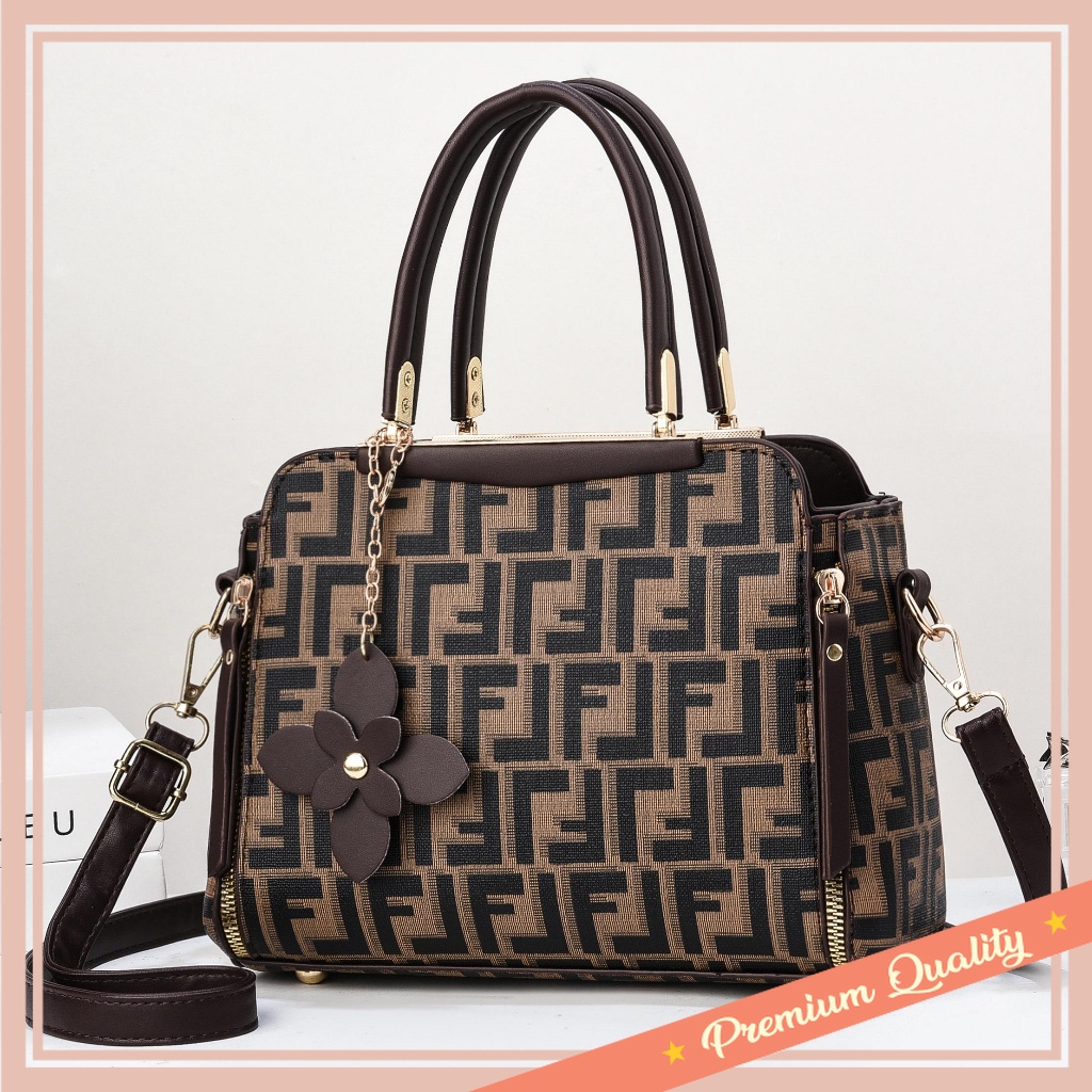 ⭐⭐⭐⭐⭐ Tas Wanita Import Branded Premium Murah - 113609 Handbag Cewek Tas Selempang Wanita Import Sli