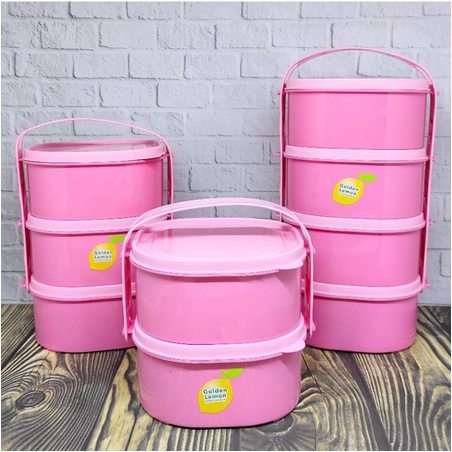 RANTANG PIKNIK ANAK RP 123 GOLDEN LEMON RANTANG SUSUN RANTANG MINI RANTANG PLASTIK(BISA COD)