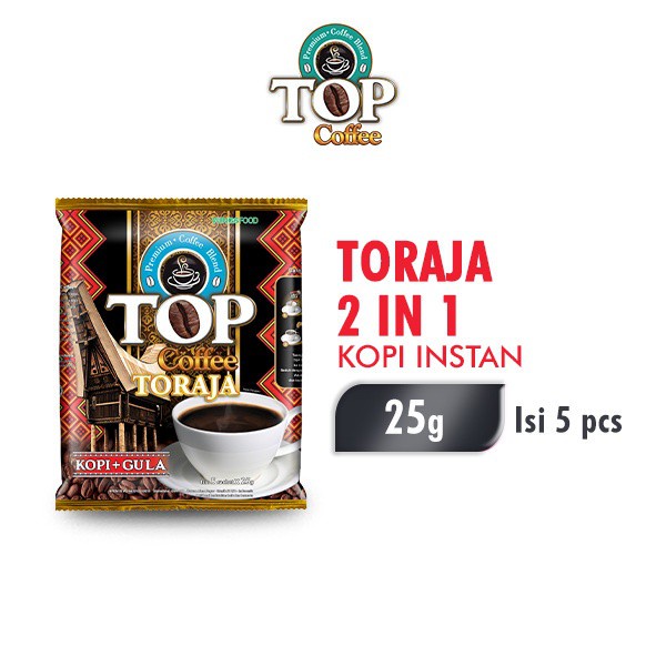 

Top Coffee Kopi Instan Toraja 2 In 1 Pack 25 gr isi 5