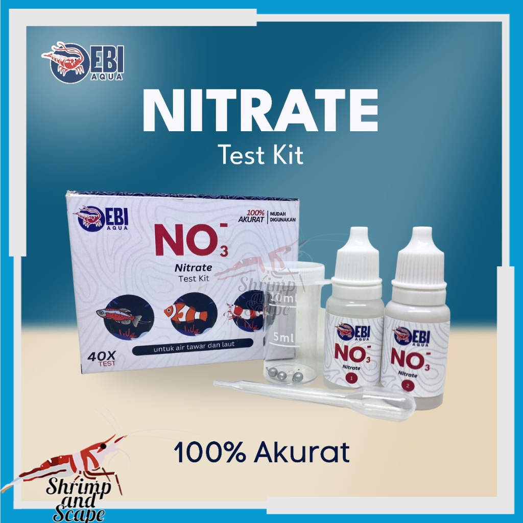 EBI NO3 Nitrate Water Test Kit Alat Tes Air Nitrat Aquascape Reef