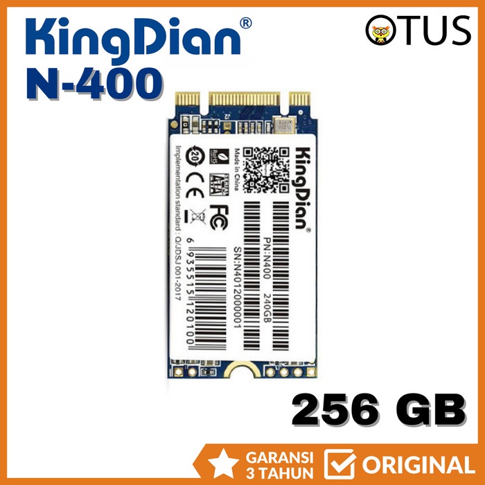 KingDian SSD M.2 SATA NGFF 2242 256GB: N400-256GB Original