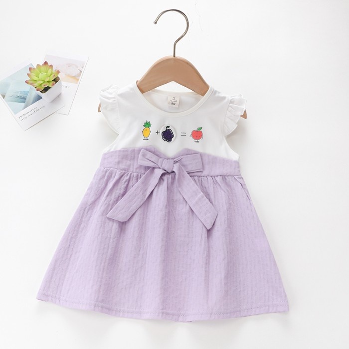 Terlariss Bayi - 2 Tahun Dress Anak Rao Lee | Gaun Korea Perempuan Impor Premium - Lilac, 6-12 Bulan