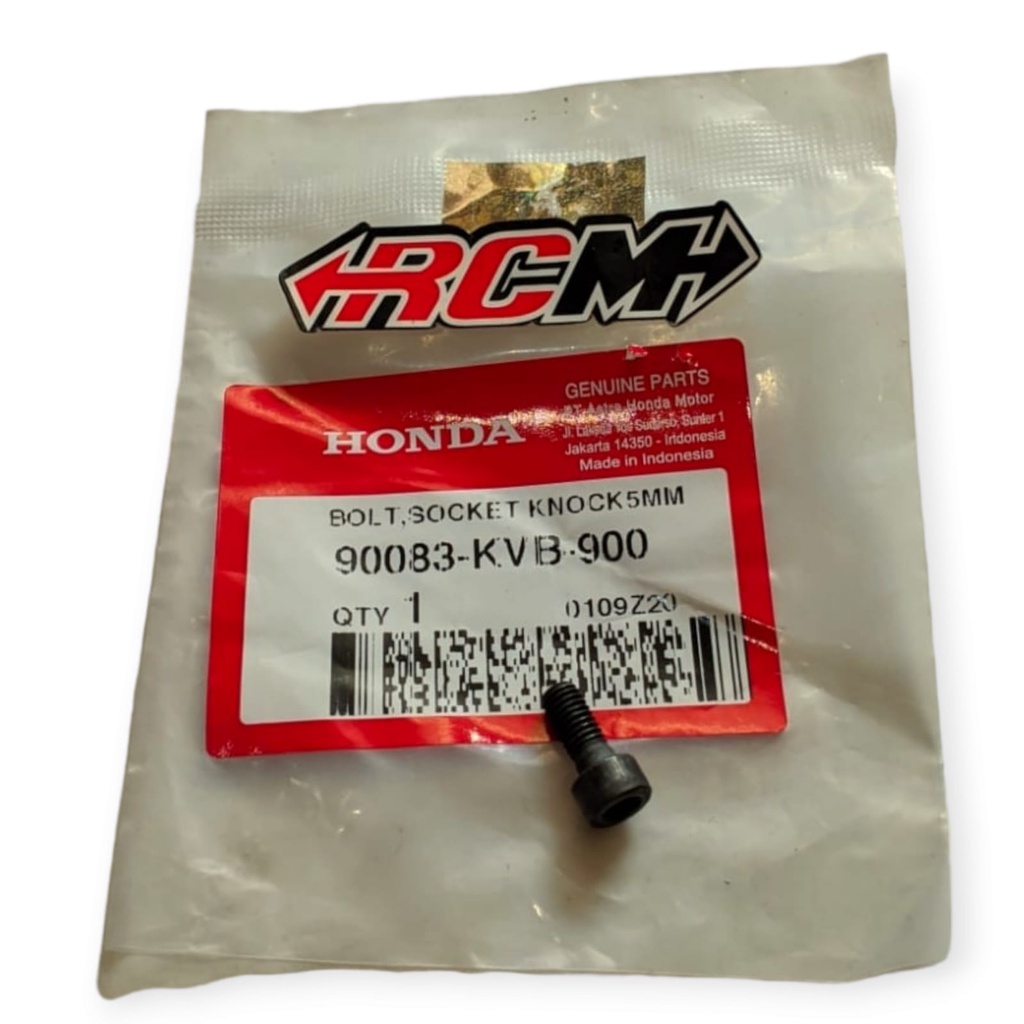 90083-KVB-900 BOLT SOCKET KNOCK 5MM BAUT L DEKOMPRESI 5MM VARIO 110 CW VARIO TECHNO KARBU ORI ORIGIN