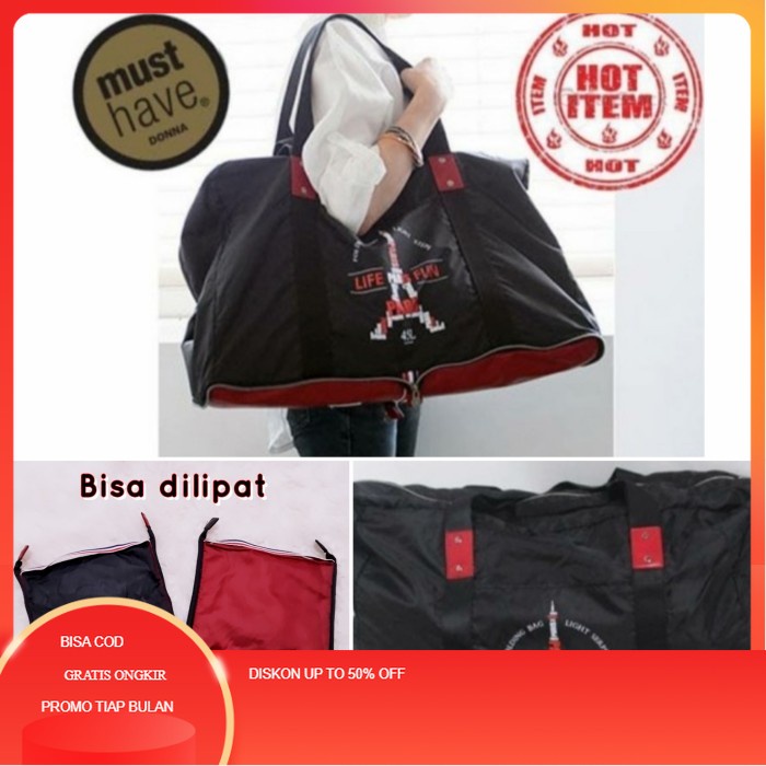 Paris Leather Foldable Bag / Shoulder Fold Bag / Tad Travel lipat