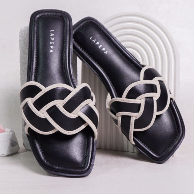 LAPEPA YUK - DIVA Sandal Wanita Teplek Korea Casual Size 36 - 40 Sendal Slop Empuk Flat Cewek Kasual