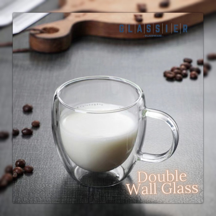 Gelas Double Wall / Double Wall Glass | Gelas Tahan Panas/Borosilicate - 80 mL