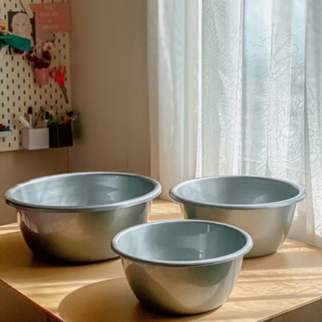 Waskom Panda (silver) UK 12 14 / Baskom Silver / Waskom Jerman /Bak Jerman /Waskom Slametan / Waskom