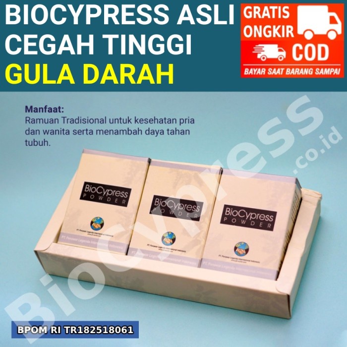 BioCypress Original Obat Herbal Cegah Gula Darah Tinggi isi 18 Powder Bio Cypress