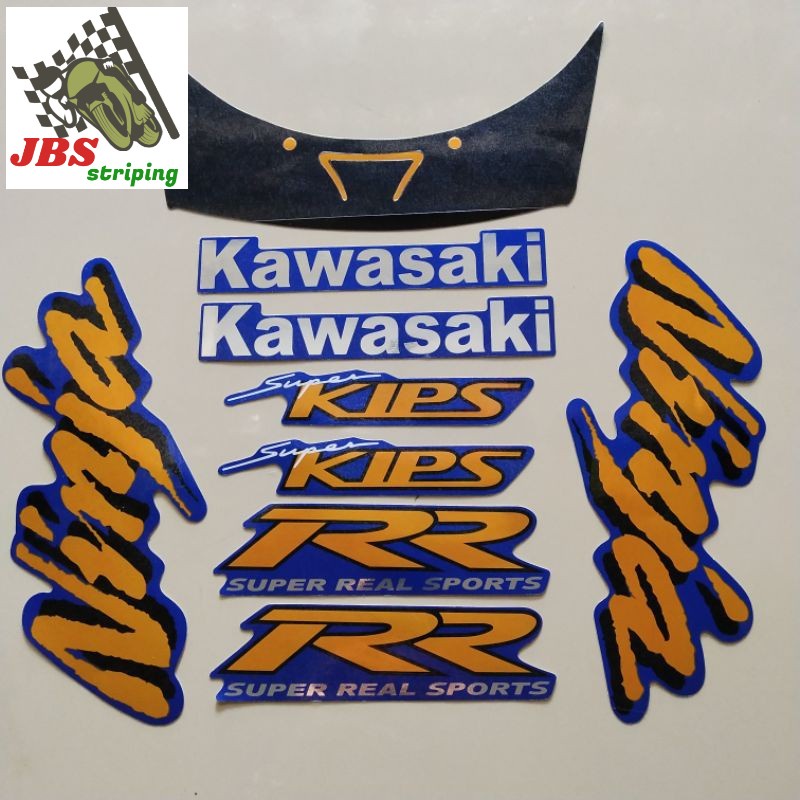 Striping ninja rr Stiker kawasaki ninja rr old 2007 2008 biru