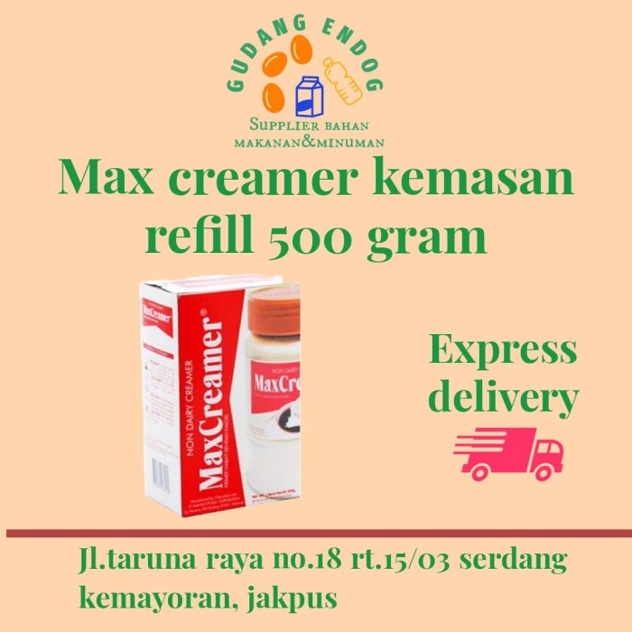

[Big Sale] MAX CREAMER 500G / KRIMER KEMASAN REFILL NON DAIRY KRIMER