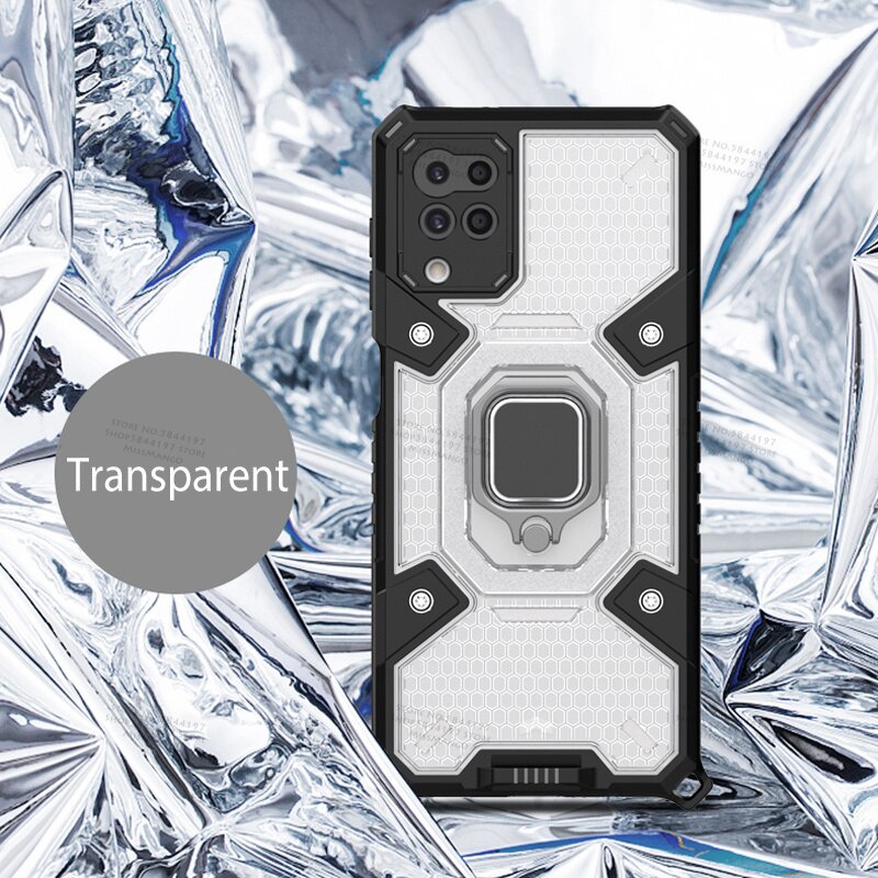 EllaStuff Bisa COD Case Samsung A12 - M12 Case Cover ARMOR SPACE WARIOR RING Case Casing Hp Samsung 