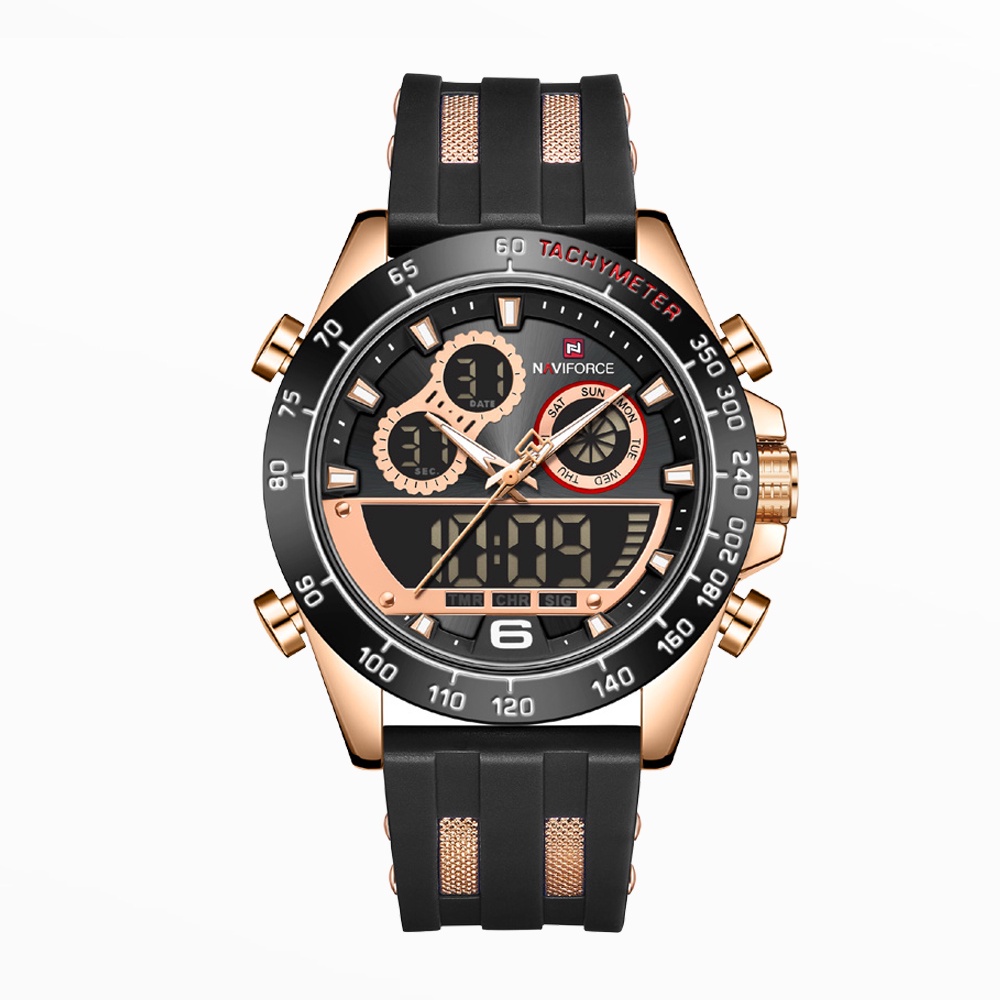 NAVIFORCE Jam Tangan Analog-Digital Pria NF-9188MT
