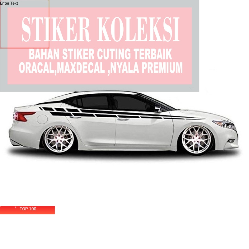 lis mobil sedan tribal sticker stiker body mobil sedan universal