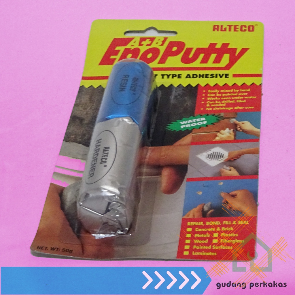 

LEM EPOPUTTY EPO PUTTY ALTECO LEM KAPAL PORTING DODOL 50GRAM 50G 50 GRAM ORI ORIGINAL EPOPUTTY ASLI