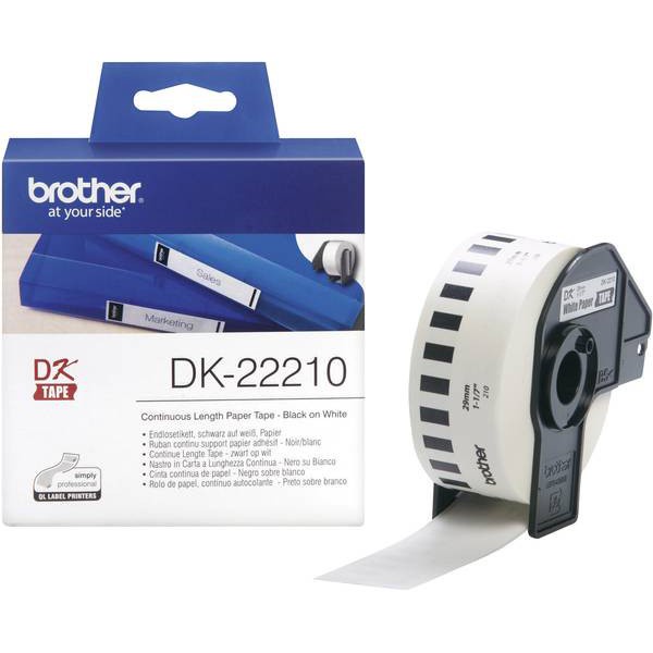 

Label Tape DK-22210 Continuous Length Brother Paper Tape DK22210 22210 QL-700 QL-720NW QL-800 QL-820NWB QL-1060N ORIGINAL BROTHER