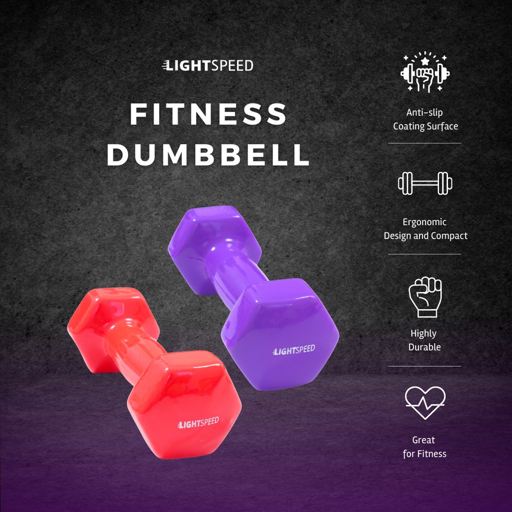 

COD LIGHTSPEED Dumbell 2Kg / Barbel Mini / Barbel Wanita / Vinyl Cewek / Yoga/latihan behan