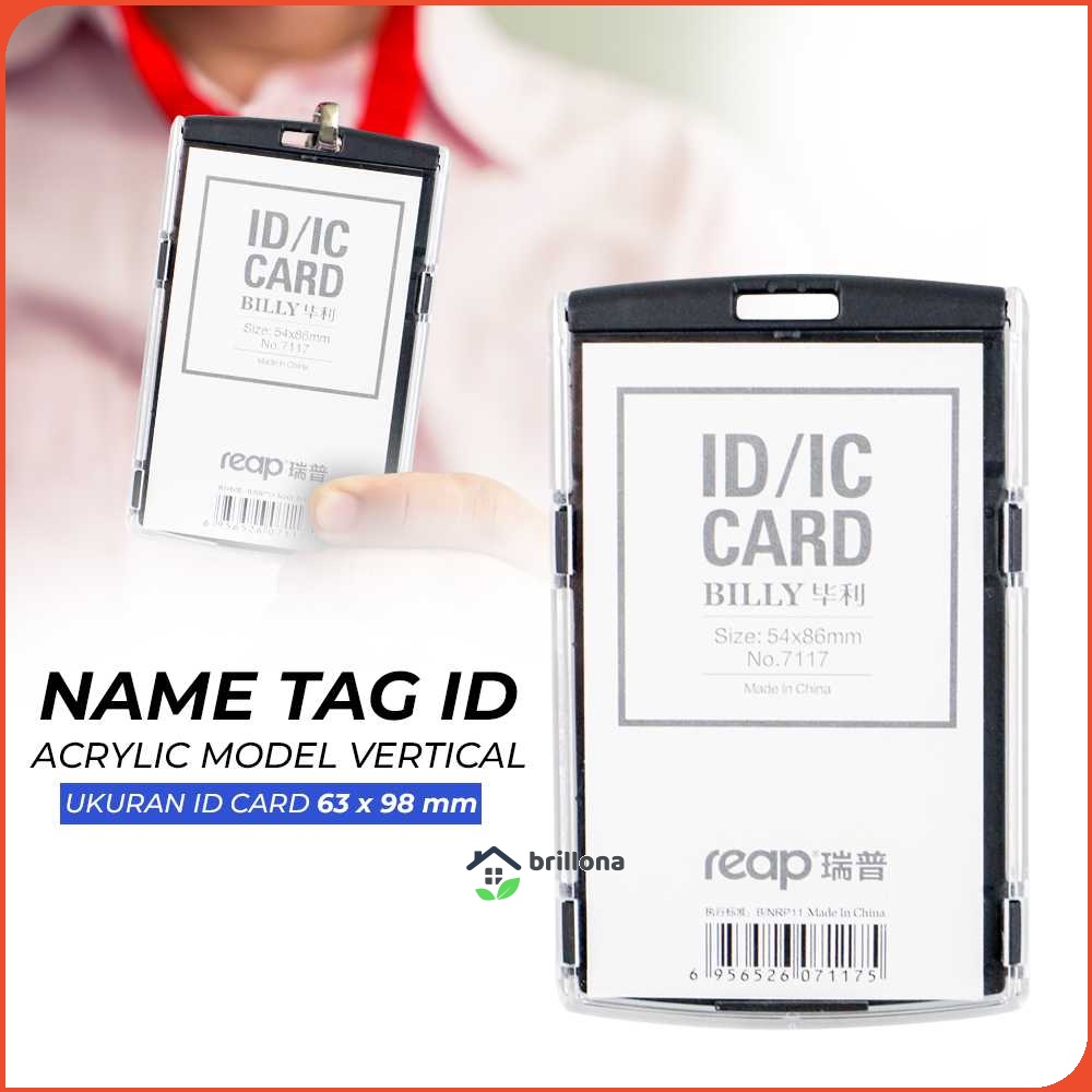 

REAP Name Tag ID Acrylic Model Vertical - 7117